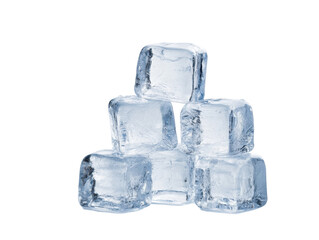 Obraz premium Isolated Pile of Ice Cubes