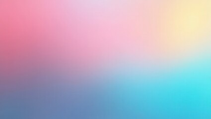 Obraz premium A soft, dreamy gradient background featuring pastel shades of pink, yellow, and blue creating a calming visual.