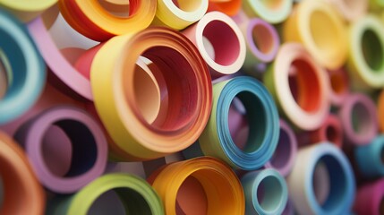 Colorful 3D Paper Rings for Designers