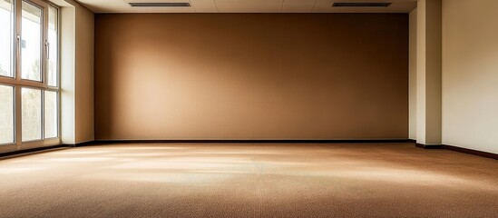 Fototapeta premium Explore the cozy brown carpet texture that defines the training room.