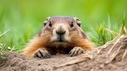Groundhogs in the field - Cuteness, interaction, natural environment. 