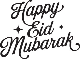 happy halloween text Eid Mubarak Vector Design .