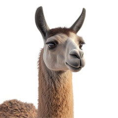 Obraz premium Llama Portrait Gentle Expression Soft Fur Artistic Background