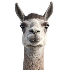 Obraz premium Happy Llama Close Up Portrait Smiling Face Fluffy Fur Animal