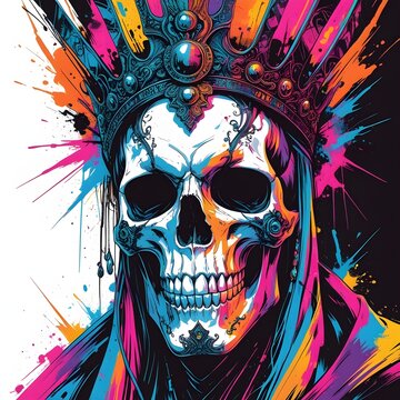 Colorful Skull Art