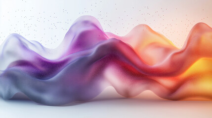 Obraz premium Abstract colorful waves create a mesmerizing visual effect in a captivating digital landscape