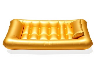 Inflatable golden lounge with cushion,