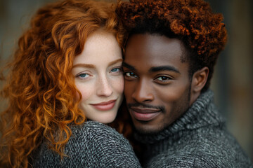 Obraz premium Generative AI close-up of a loving couple comforting and supporting each other during an emotional moment