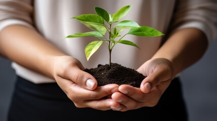 Business commitment to society  charitable events and environmental initiatives in minimalist style