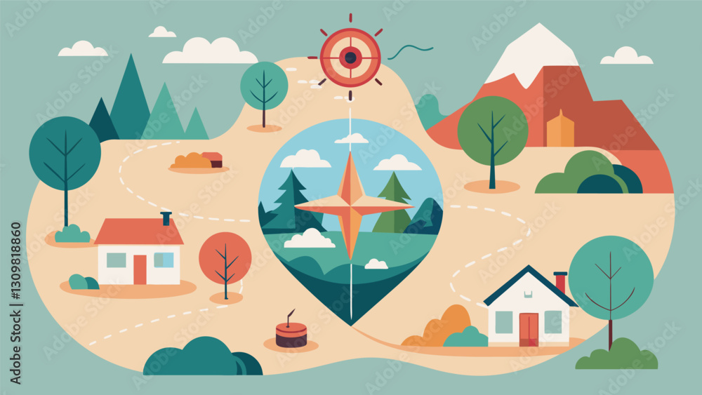 Poster revitalizing the lost art of handdrawn maps thes help clients navigate their inner landscapes and fi