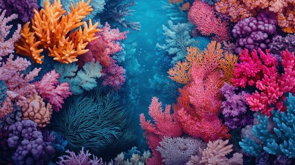 Vibrant Underwater Ecosystem Featuring Colorful Coral Reefs