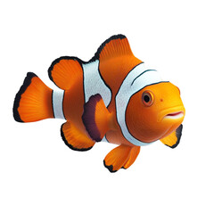 Vibrant orange clownfish swimming underwater a captivating ocean scene,