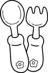 baby cutlery doodle baby