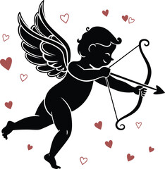 Fototapeta premium cupid with bow and arrow