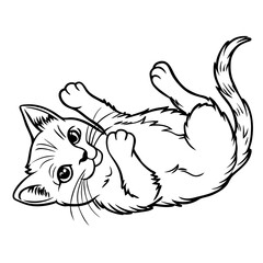 Whiskers in Motion: Action & Playful Cat Silhouettes for Creative Designs