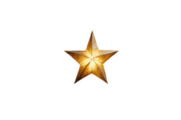 Obraz premium A glowing gold star-shaped light hanging delicately from a string, casting a soft, warm glow against a deep, dark background, evoking a cozy and festive atmosphere.