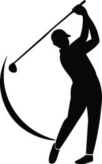 golf player silhouette