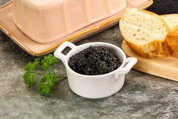 Luxury delicous strugeon black caviar