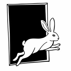 rabbit silhouette vector