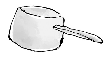 片手鍋のイラスト