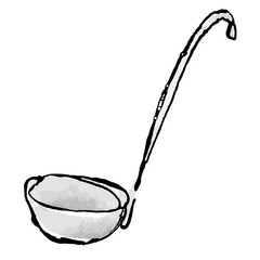 お玉杓子のイラスト