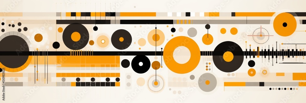Poster geometric shapes: create a minimalist image where the axis passes through the center of gravity of s