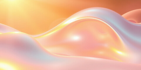 Obraz premium Iridescent gradient displays flowing, holographic colors ideal for abstract backgrounds