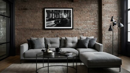 Modern Living Room – Elegant Interior with Cozy Seating and Natural Light
