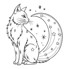 Whimsical Wonders: Fantasy & Artistic Cat Silhouettes for Creative Designs