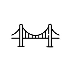 Fototapeta premium Suspension bridge icon