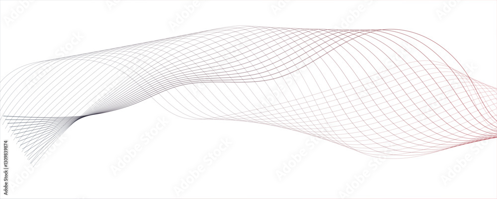 Poster abstract wave lines dynamic flowing colorful light isolated background digital gradient transparent 