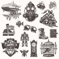 Steampunk Vector Pack – Fantasy & Mechanical Elements