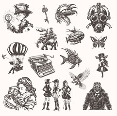 Steampunk Illustrations – Vintage Sci-Fi & Fantasy Elements