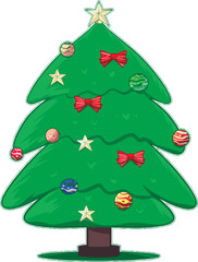 christmast, illustration, icon, vector, art, gift, christmast tree, snow, candy