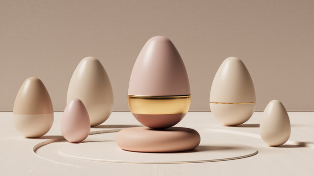 Celebrating Easter minimalistic illustration