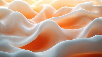 Fototapeta premium Abstract soft fabric folds with warm hues