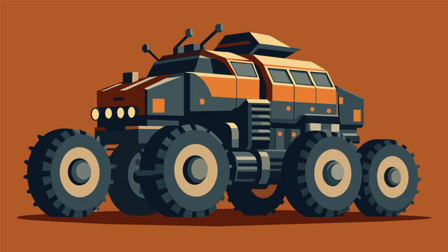With their massive wheels and powerful engines these machines exude a sense of rugged reliability.. Vector illustration
