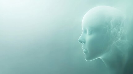 Intriguing portrait of a woman with smoke emanating from her face, surreal and evocative visual.