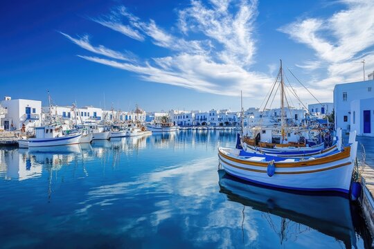 Charming Naousa Town in Paros, Greece: A Picturesque Harbor in the Heart of the Cyclades