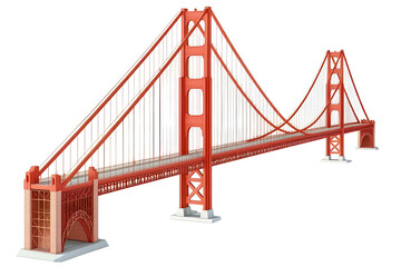 Golden gate bridge landmark architectural illustration