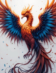 Obraz premium Rising from the Ashes: The Eternal Power of the Phoenix