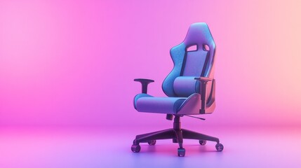 Fototapeta premium Modern gaming chair in vibrant hues