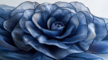 Fototapeta premium Navy Blue Silk Satin Texture Background with Beautiful Soft Wavy Folds Creating a Dark Elegant Space