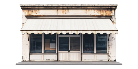 Storefront white background architecture building