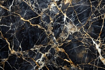 Luxurious Black and Gold Marble Texture Background