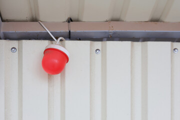 There's a red light on the fence