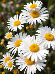 Fototapeta premium Blooming Daisies. Floral Bliss concept