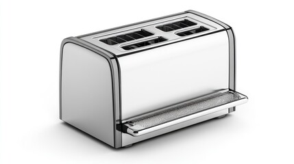 Stainless steel toaster with four slots