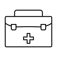 first aid kit line icon