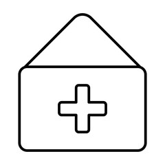hospital line icon